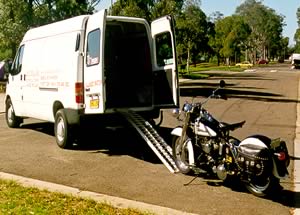 Photo of bike and truck
