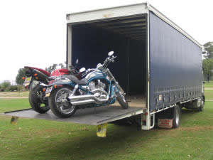 Photo of bikes and truck
